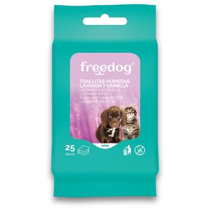 Picture of FREEDOG LAVENDAR & VANILLA POCKET WIPES 25 pack